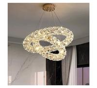LXYST Luxueux en Cristal français Moderne Plafond dimmable pour la Salle Restauration élégante décor d'éclairage intérieur (D60cm) - Ambiance de Maison Magnifique