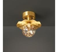 LXYST Mid Century Glass Hallway Semi Flush Mount Light Nordic Creative Gypsophila Copper Bedroom Ceiling Lamp Minimalistden Aisle Chandelier for Balcony Cloakroom Living Room/D/22Cm*21Cm