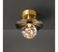 LXYST Mid Century Glass Hallway Semi Flush Mount Light Nordic Creative Gypsophila Copper Bedroom Ceiling Lamp Minimalistden Aisle Chandelier for Balcony Cloakroom Living Room/K/22Cm*21Cm