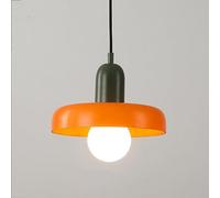 LXYST Mid Century Light Kitchen Island Over Sink White Orange Green Glass Vintage Farmhouse Industrial Chandelier for Dining Room Table Bedroom Bathroom Restaurant Bar Cafe/Orange/GRE