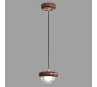 LXYST Mid Century Single Head Bedside Light Minimalist Black Walnut Kitchen Island Hanging Lamp Nordic Creativity Room Chandelier for Bedroom Bar Counter Dining Table Study
