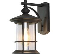 LXYST Minimaliste de Lampe Murale extérieure Courte à Cartes étanche Retro E27 Mall Lightcape Balcon Light Porch Grosted Glass Villa Black Wall Decor, Chandelier (OneColor)