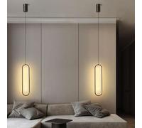 LXYST Minimaliste Nordic Long Pendant, Suspendue Moderne pour Chambre, Chevet, Salle à Manger, décoration l'îlot de Cuisine (2 lumière Chaude)