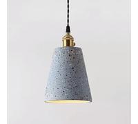 LXYST Natural Stlight Fixtures Kitchen Island Single Farmhouse Industrial Hanging Ceiling Lamp Faux Concrete Lighting Mid Century Chandelier for Dining Room Table Office Cbar/Blue