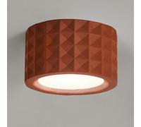 LXYST Nordic Light Resin Flush Mount LED Three-Color Dimming Downlight Acrylic Lamp Shade Cylinder Ceiling Lights, Living Room Decoration Lighting Fixture/Red