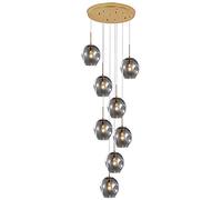 LXYST Novelty Glass Shade Chandelier Creative Spiral Stairs Lighting Duplex Building Restaurant Lighting/D