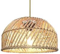 LXYST Retro Hand Woven Rattan Kitchen Island Light Indoor Lighting Rural Farmhouse Room Hanging Lamp Japanese Style Minimalist Wicker Dining Table Chandelier for Living Room/40Cm*120