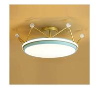 LXYST Semi-Recessed Round Creative Crown Modeling Lamp LED Dimmable Lighting for Bedroom Hallway Entryway Kitchen Ceiling Lamps/Blu/23.6In(Tricolor Light)