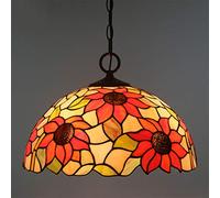 LXYST Style Pendants Lights Sun Flower Treated Verre Plafond Laut d'éclairage pour la Salle à Manger Vivante Kitchen, A, G