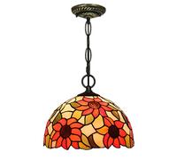 LXYST Style Pendent Lights Sun Flower Treated Gerning Plafond Lamp Lighling pour la Cuisine de Salle à Manger Vivante, G, Un