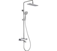 LXYST System Set,Wall Mount Set Arm Diverter Mixer Handheld Bathroom Shower Fuacet Water Tap Mixer,Chrome,Chrome
