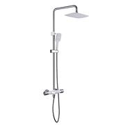 LXYST System Set,Wall Mount Set Arm Diverter Mixer Handheld Bathroom Shower Fuacet Water Tap Mixer,Chrome,Chrome