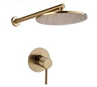 LXYST Système Ensemble Massif Laiton Salle Bain rianfall Rian Tête Robinet Mural mélangeur Douche en céramique Valve de à Manche Unique Baignoire