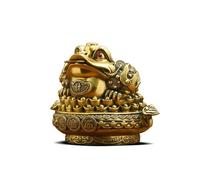 LXYST Table Lucky Feng Shui Richesse Traditionnelle Argent Chanceux Frog Statue Bonne Chance Sculpture Prosperité de la Maison Décoration Bouddha (Taille: Petite)