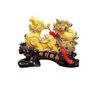 LXYST Table Statue Deluxe Golden Resin Crafts invitant Richesse la Fortune Ornement Family Feng Shui décoration Bouddha (Taille: Petite)