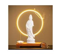 LXYST Table Statue Ornements Salon Room Office Foyer Zen Feng Shui avec Base Anneau léger Décoration de Bouddha