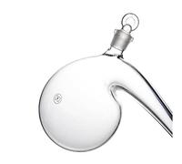 LXYTT Flacon De Distillation De 125 ML, Cornue Transparente avec Bouchon en Verre Rodé Flacon De Distillation en Verre Borosilicaté 3.3 Chimie De Laboratoire