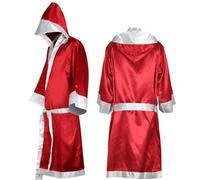 LXYUNKJ Boxer pour homme - Peignoir de boxe MMA avec capuche - En coton léger, Rouge, X-Large