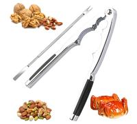 LXYYDS Casse Noix en Acier Inoxydable, Casse Noix avec Poignée Antidérapante, Casse Noisette avec Fourchette, Casse Noix sans Effort, Pince Noix, pour Noix, Aux Noix, Noisettes, Amandes