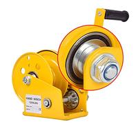 LXYYSG Treuil Manuel avec Palier, Treuil à Manivelle avec Cable et Crochet, Multifonction Bateau Treuil Autofreine, Treuil Manuel pour Usine, Construction, Transport, Exploitation Minière