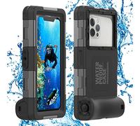 LY LANYOS Coque de plongée étanche à 15 m pour téléphone iPhone 16/15/14/13/12/11 Pro Max Mini et Galaxy S25/S24/S23/S22/S21 Ultra Plus Professional - Coque Photo vidéo (Noir SG)