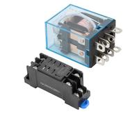 LY2NJ HH62PL JQX13F Relais avec douille de base, coque transparente, 12 V DC 10 A