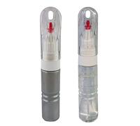 LY7U Stylo de retouche de peinture carrosserie voiture avec aiguille + pinceau Gris pierre Convient pour Audi 12 ml Vernis transparent 12 ml