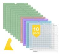 Lya Lot de 8 tapis de découpe en vinyle pour Cricut 30,5 x 30,5 cm (StandardGrip, LightGrip, StrongGrip, FabricGrip) pour Cricut Explore Air Series et Cricut Accessoires