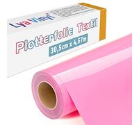 Lya Vinyl 30,5 x 457,5cm Thermocollant pour Cricut, Rouleau de Vinyle Thermocollant Rose pour Cricut, Silhouette Cameo, Flex Thermocollant pour Rose pour DIY Tissu, Vêtements, Sacs