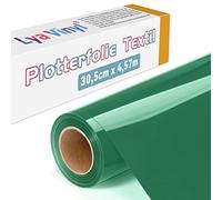 Lya Vinyl 30,5 x 457,5cm Thermocollant pour Cricut, Rouleau de Vinyle Thermocollant Vert Foncé pour Cricut, Silhouette Cameo, Flex Thermocollant pour Vert pour DIY Tissu, Vêtements, Sacs
