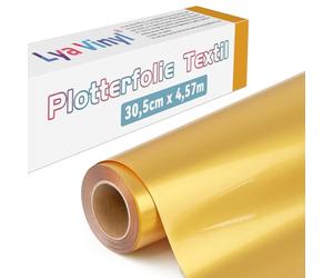 Lya Vinyl 30,5 x 457,5cm Thermocollant pour Cricut, Vinyle Thermocollant argent métallique pour Cricut, Silhouette Cameo, Flex Thermocollant pour DIY Tissu, Vêtements, Sacs