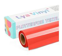 Lya Vinyl 30.5cm x 3,05m Vinyle Thermocollant, Rouleau de Vinyle Thermocollant Rouge pour Cricut, Silhouette Cameo, Flex Thermocollant Rouge pour DIY Tissu, Vêtements, Sacs