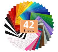 Lya Vinyl 42 Feuilles De Vinyle Adhesif- (30,5 cm x 20,5 cm) vinyle permanent Pour Cricut, Cadeaux DIY, Tasse, Fenêtre, Céramique