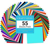 Lya Vinyl 55 Feuilles De Vinyle Adhesif- (30,5 cm x 30,5 cm) vinyle permanent Pour Cricut, Cadeaux DIY, Tasse, Fenêtre, Céramique