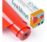 Lya Vinyl de Transfert Thermique en Vinyle 30,5 cm x 9,1 m Rouge à Repasser sur Rouleau de Vinyle pour Cricut, Silhouette Cameo, HTV Premium pour vêtements, Sacs, Chaussures et Autres Textiles