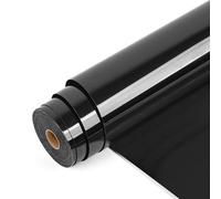 Lya Vinyl Film pour traceur textile, 30,5 cm x 600 cm, film flexible pour traceur Cricut et Silhouette Camée, vinyle de transfert thermique pour textiles, film à repasser pour tissu et t-shirt (noir)