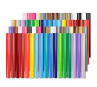 Lya Vinyl Lot de 65 feuilles de vinyle permanent, feuilles de vinyle autoadhésif pour machine à découper, feuilles permanentes pour décoration extérieure de fête, autocollant, gobelet DIY