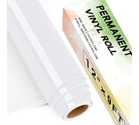 Lya Vinyl Rouleau de vinyle permanent blanc brillant, 30,5 cm x 2,7 m pour Cricut, Silhouette Cameo, vinyle blanc pour décoration de fête, autocollants de fenêtre, décoration d'intérieur