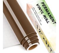 Lya Vinyl Rouleau de vinyle permanent marron, 30,5 cm x 2,7 m pour Cricut, Silhouette Cameo, vinyle marron pour décoration de fête, autocollants de fenêtre, décoration d'intérieur