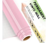 Lya Vinyl Rouleau de vinyle permanent rose clair, 30,5 cm x 2,7 m pour Cricut, Silhouette Cameo, vinyle rose pour décoration de fête, autocollants de fenêtre, décoration d'intérieur