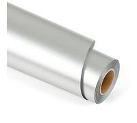 Lya Vinyl Vinyle de transfert thermique pour Cricut, Silhouette Cameo, Rouleau de vinyle HTV pour chiffons, chapeaux, tissu Argenté éclatant 30,5 x 183 cm