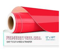 Lya Vinyl Vinyle permanent pour Cricut, Silhouette Cameo, rouleau de vinyle pour décoration et autres projets de bricolage Rouge brillant 30,5 cm x 4,3 m