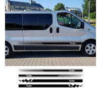 LYABYT 2 pièces Autocollants de Porte de Voiture Accessoires de réglage Camping-Car Rayures latérales Graphiques Autocollants de Film de Vinyle, pour Renault Trafic 3 2 MK1 MK2 MK3