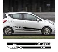 LYABYT 2PCS Voiture Porte Ligne Latéral Autocollants Auto Racing Extérieur Décor Rayures Graphiques Vinyle Film Décalcomanie Accessoires De Tuning, pour Hyundai i10