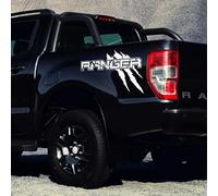 LYABYT Autocollant latéral de carrosserie de voiture, décoration de lit de camionnette, décalcomanie de couverture, décoration de réglage automatique, pour Ford Ranger Raptor XLT XL Lariat T6 Trim