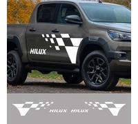 LYABYT Autocollants de voiture graphiques de camion de course décor de sport décalcomanie pick-up vinyle couverture personnalisée accessoires automobiles, pour Toyota Hilux Revo Vigo SR 5