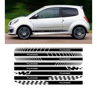 LYABYT Autocollants latéraux de Porte de Voiture Accessoires de réglage Stylisme Sportif DIY Vinyle Film Décalcomanies Décoration, pour Renault Twingo 1 2 3
