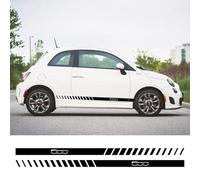 LYABYT Lot de 2 Bandes latérales de portière de Voiture en Vinyle, Autocollants de Style Sportif, en PVC, décoration de carrosserie, Accessoires de réglage SUV, pour Fiat 500