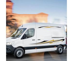 LYABYT Voiture Long Side Stripes Stickers Auto DIY Sports Style Décalcomanies Décoration Automobiles Tuning Accessoires, pour Mercedes Sprinter