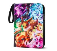 LYAILOOGXL Album de collection pour Pokémon 400 cartes, classeur de collection pour cartes Pokémon à collectionner et échanger, album de cartes, carnet de cartes, reliure de cartes en matériau PU avec